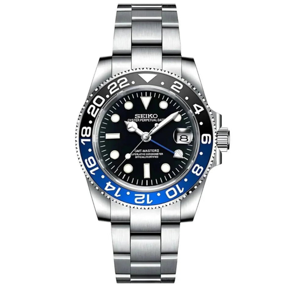 Batman GMT – Seiko NH34 GMT Mod - WATCHBRICK