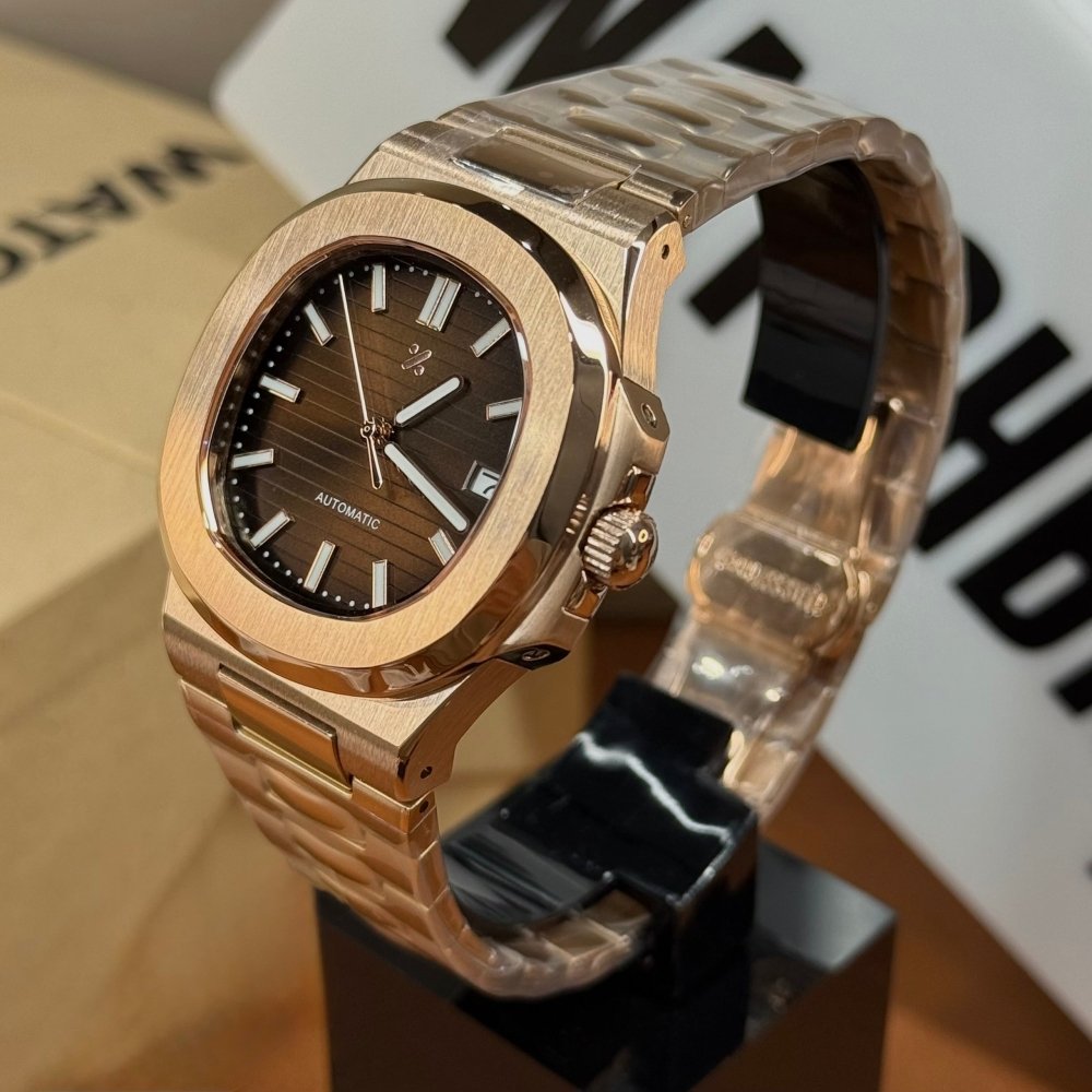 NAUTIKO | Rose Gold Brown NH35 - WATCH MODS