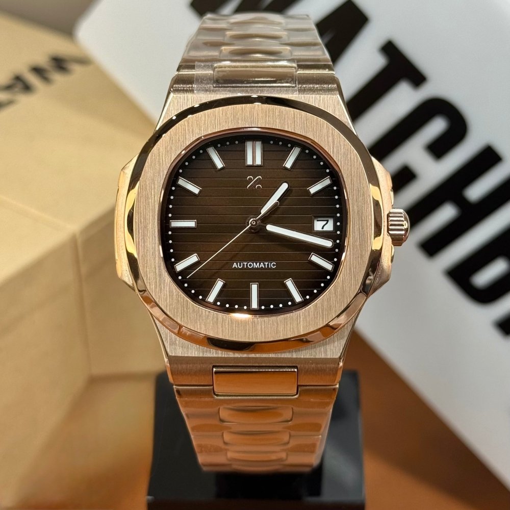NAUTIKO | Rose Gold Brown NH35 - WATCH MODS