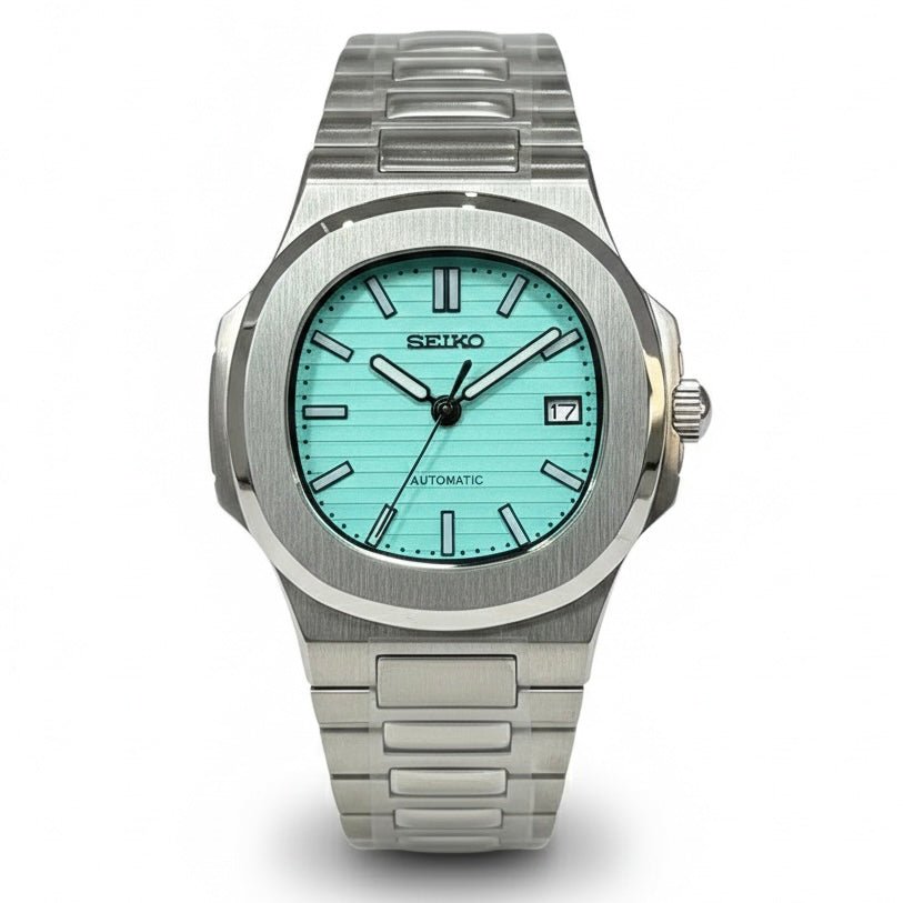 NAUTIKO | Tiffany Blue Black NH35 - WATCHBRICK MOD