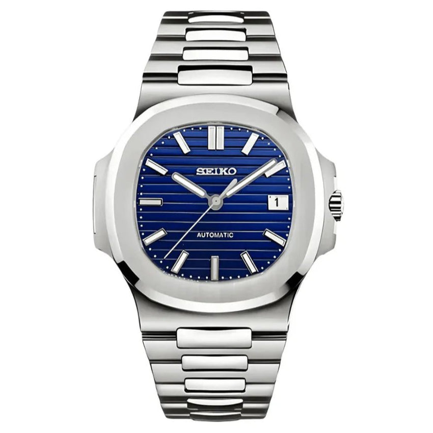 Nautilus Mod – NH35 Seiko Automatic (Royal Blue Edition) - WATCHBRICK