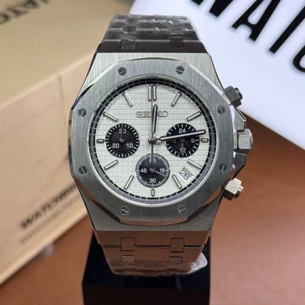 SEIKOAK | Frost Panda VK63 Royal Oak - WATCHBRICK