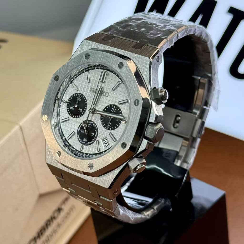 SEIKOAK | Frost Panda VK63 Royal Oak - WATCHBRICK