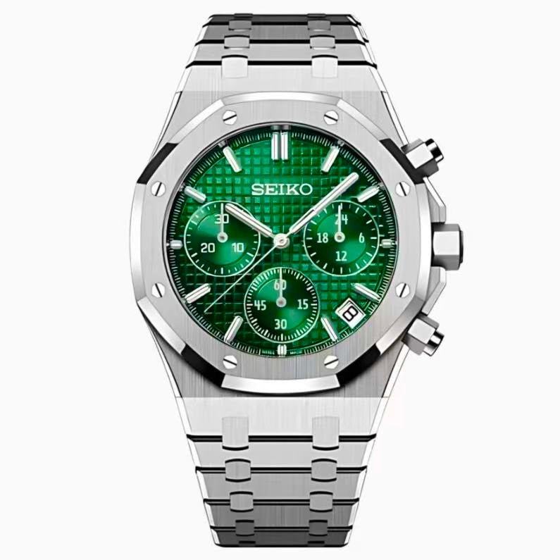 SEIKOAK | Green Chronograph VK63 - WATCHBRICK
