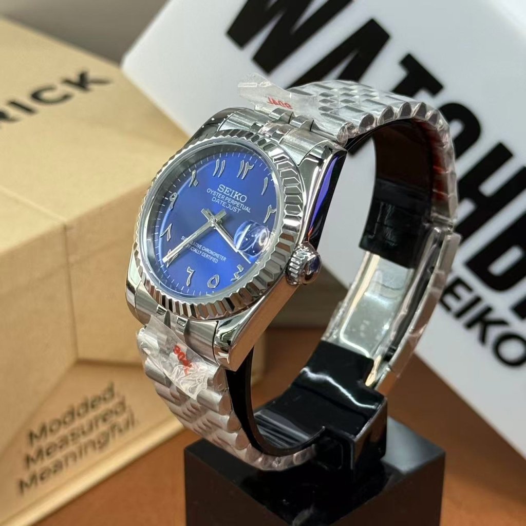 SEIKOJUST | Arab Dial Blue (36 / 39mm) - WATCHBRICK