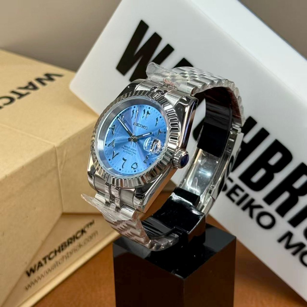SEIKOJUST | Arab Dial Ice Blue (36 / 39mm) - WATCHBRICK
