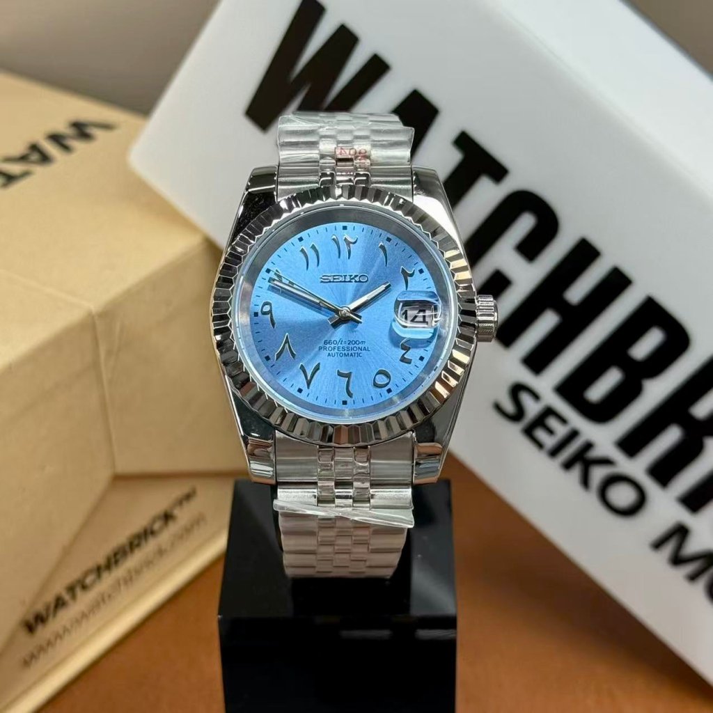 SEIKOJUST | Arab Dial Ice Blue (36 / 39mm) - WATCHBRICK