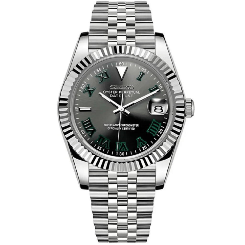 SEIKOJUST | Green Roman NH35 Auto - WATCHBRICK