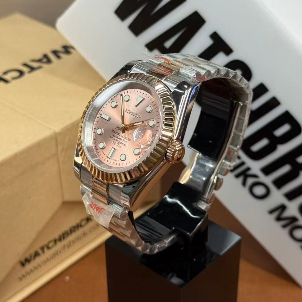 SEIKOJUST | Peach Two - Tone NH35 - WATCHBRICK