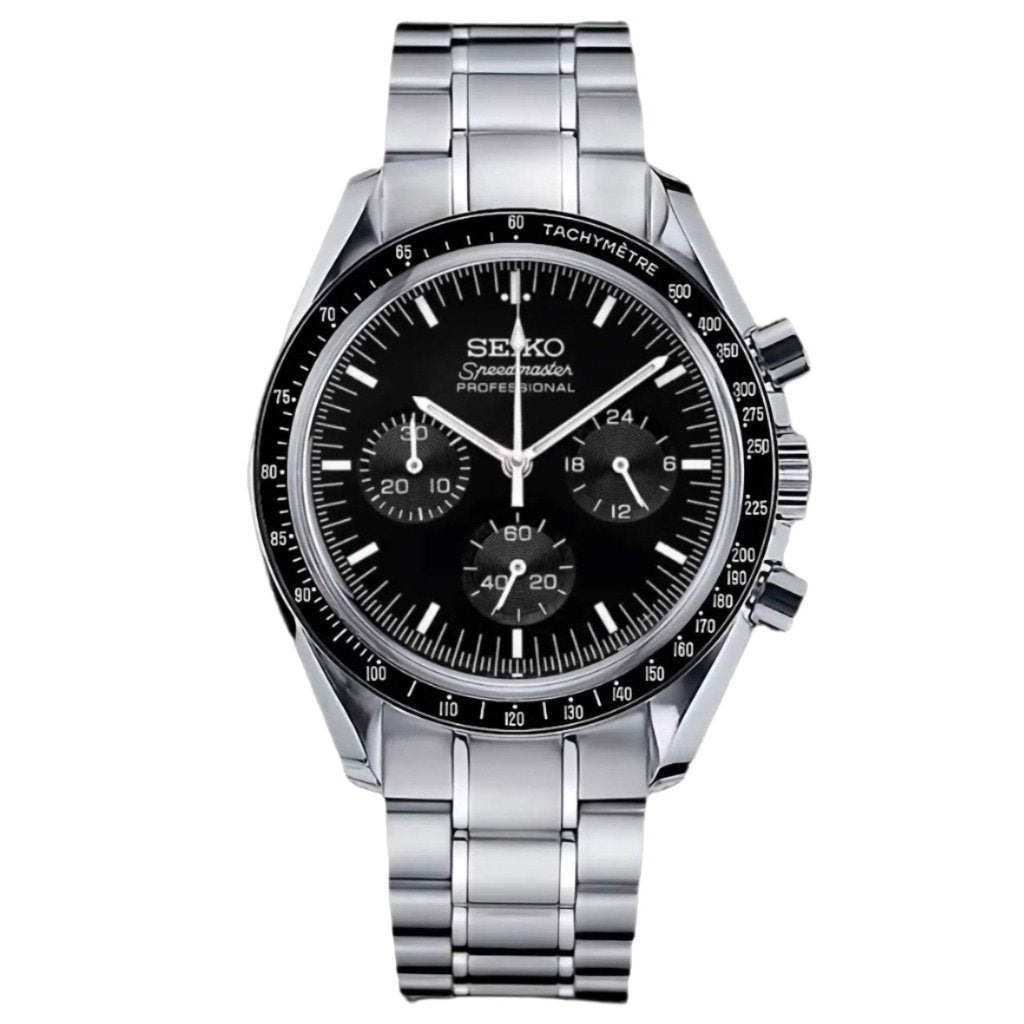 Speedmaster Black Edition | VK63 Seiko Chronograph - WATCHBRICK