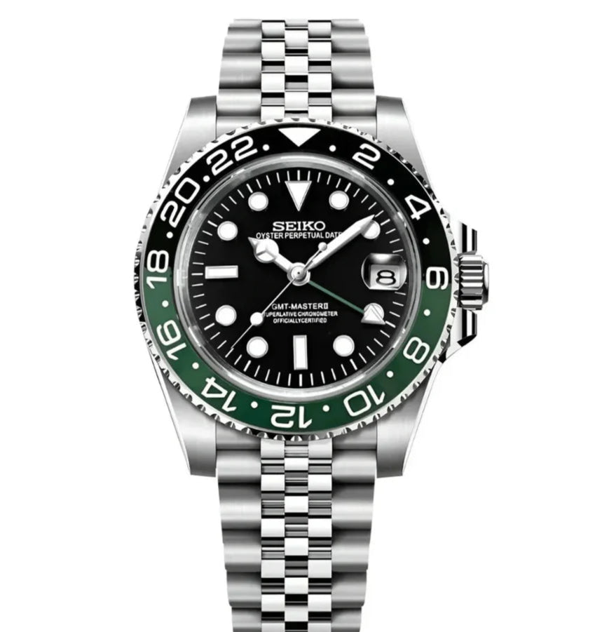 Sprite GMT – Seiko NH34 Dual - Time Mod - WATCHBRICK
