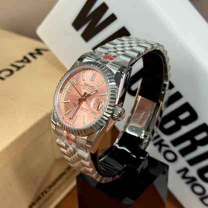 SEIKOJUST | Champagne Pink Cream Dial NH35