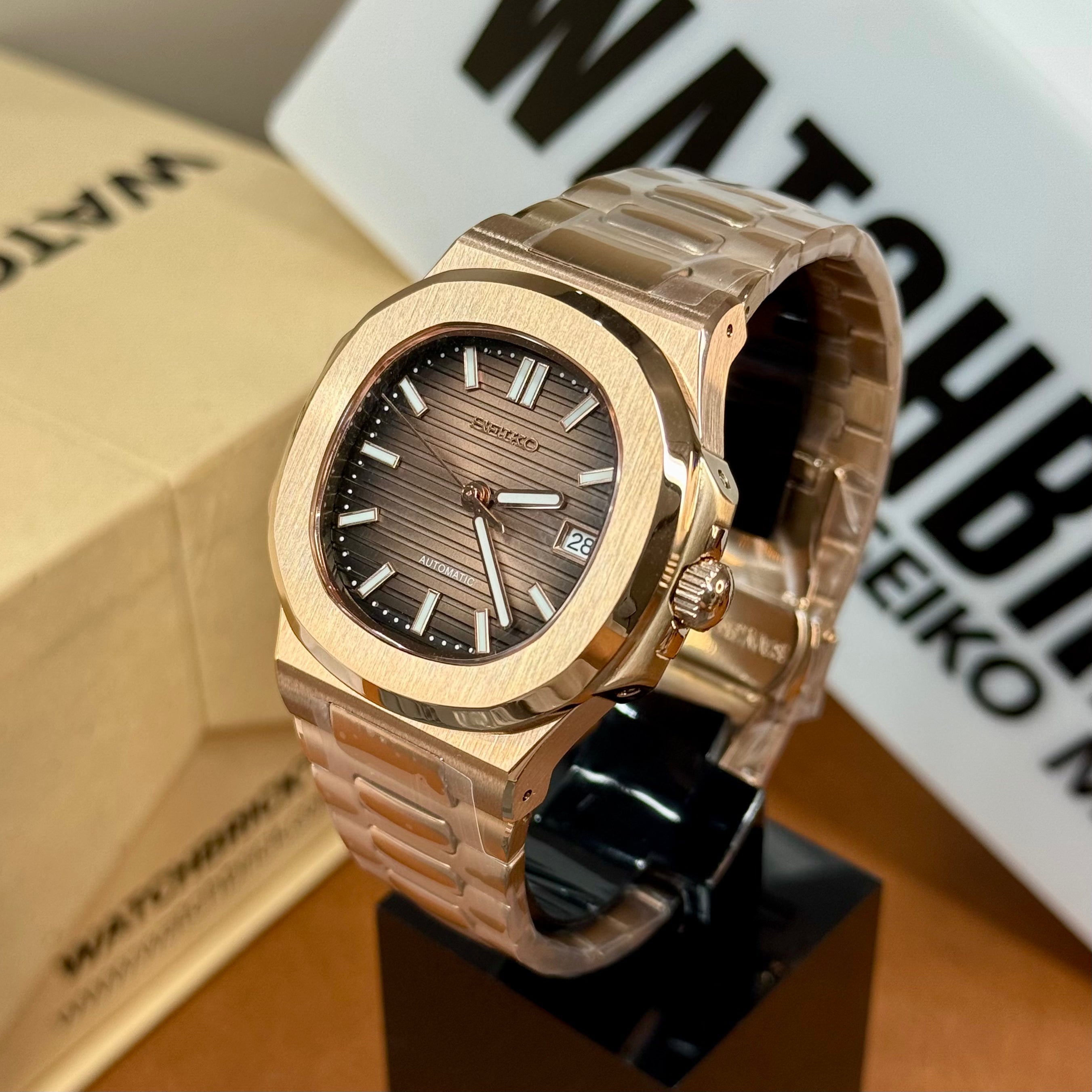 NAUTIKO | Brown Dial Rose Gold