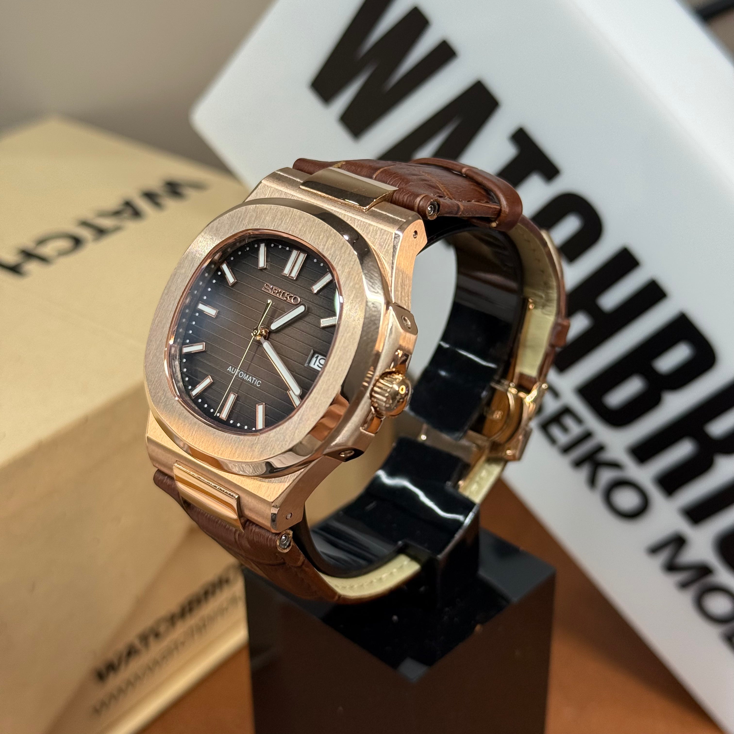 NAUTIKO | Brown Dial Rose Gold