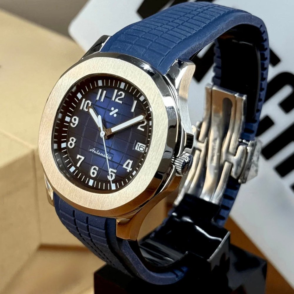 AQUAMOD | Navy Grid Blue NH35 - WATCH MODS
