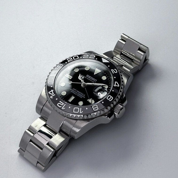 Black GMT Master – NH34 Seiko GMT Mod - WATCHBRICK
