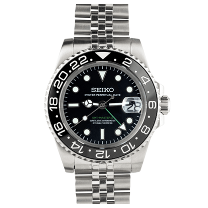 Black GMT Master – NH34 Seiko GMT Mod - WATCHBRICK