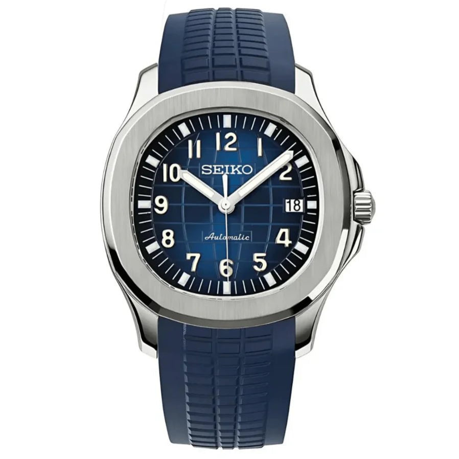 Blue Grid Aquanaut – Seiko NH35 Mod - WATCHBRICK