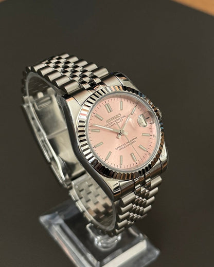 Champagne Date – NH35 Seiko Mod with Cream Sunburst Dial - WATCHBRICK