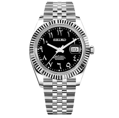 Datejust Mod – NH35 Seiko Automatic (Arabic Numeral Edition) - WATCHBRICK