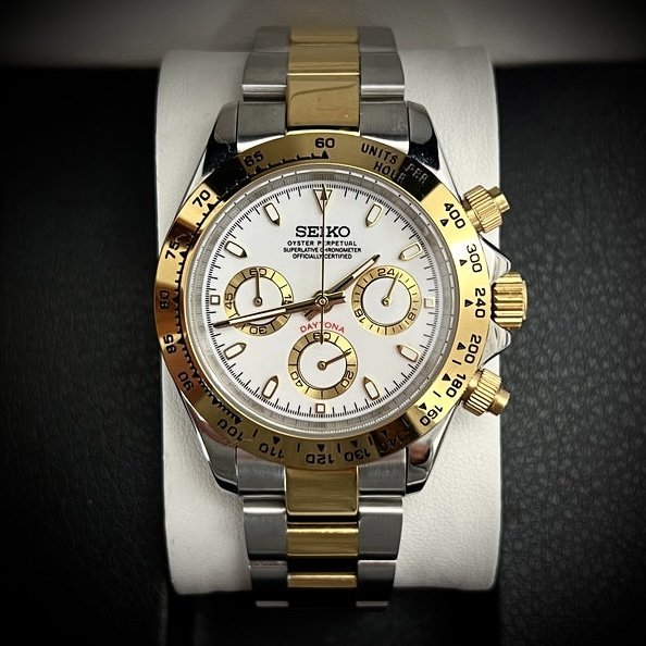 Gold Panda – Two - Tone VK63 Daytona Seiko Mod - WATCHBRICK