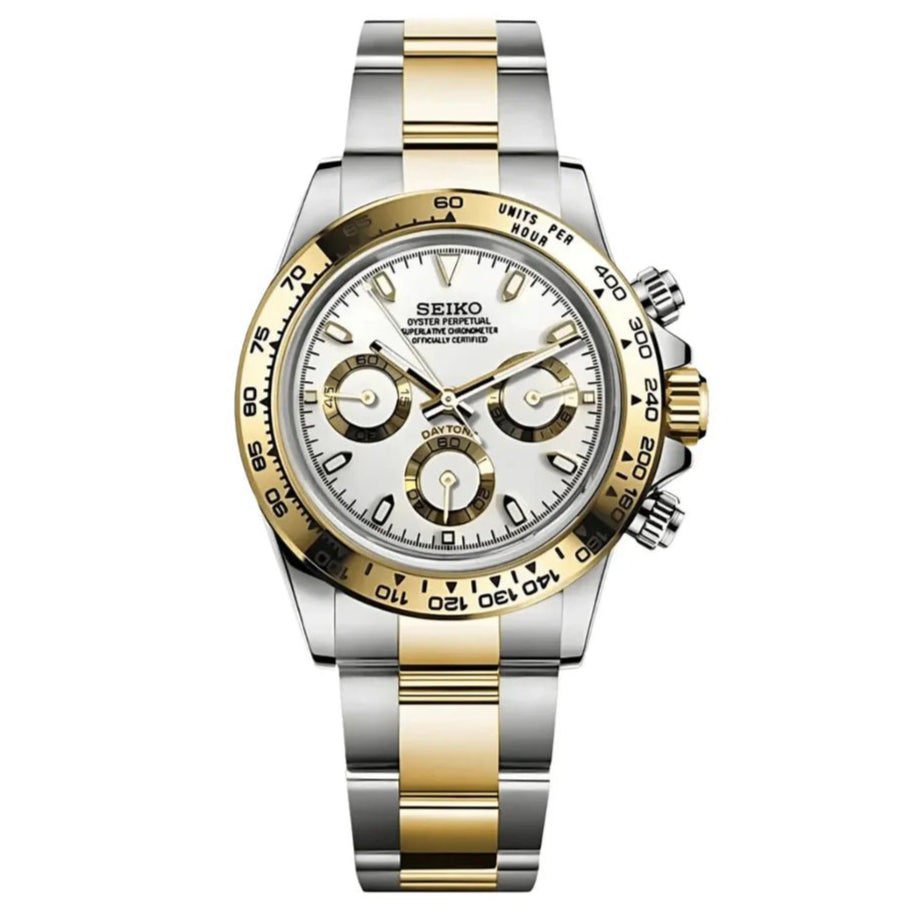 Gold Panda – Two - Tone VK63 Daytona Seiko Mod - WATCHBRICK