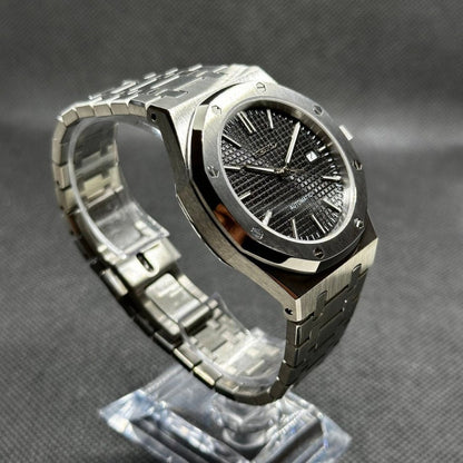 Monochrome Oak – NH35 Royal Oak Seiko Mod - WATCHBRICK