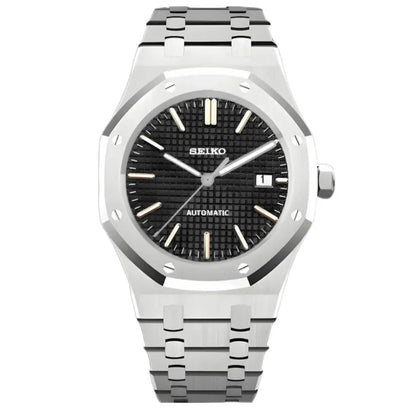 Monochrome Oak – NH35 Royal Oak Seiko Mod - WATCHBRICK