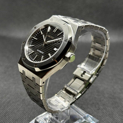 Monochrome Oak – NH35 Royal Oak Seiko Mod - WATCHBRICK