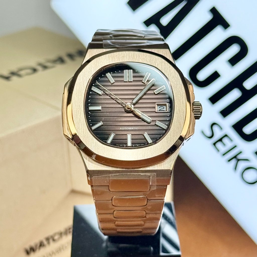 NAUTIKO | Brown Dial Rose Gold - WATCHBRICK