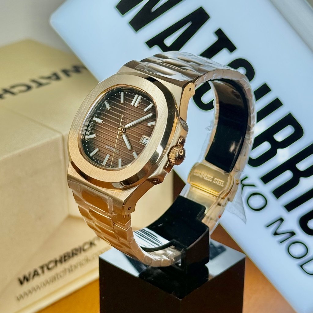 NAUTIKO | Brown Dial Rose Gold - WATCHBRICK