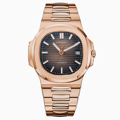 NAUTIKO | Brown Dial Rose Gold - WATCHBRICK