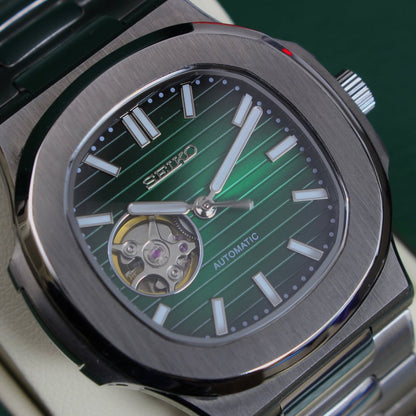 NAUTIKO | Emerald Open - Heart Date - WATCHBRICK