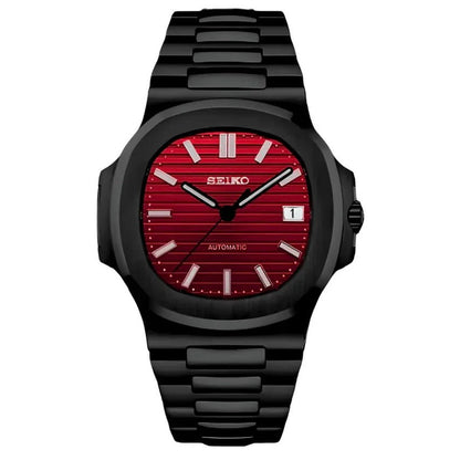 NAUTIKO | Red Dial Black Edition - WATCHBRICK