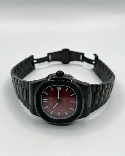 NAUTIKO | Red Dial Black Edition - WATCHBRICK