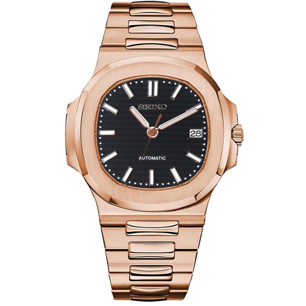 NAUTIKO | Rose Black Dial NH35 Auto - WATCHBRICK
