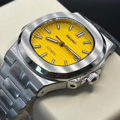 NAUTIKO | Sunny Yellow Dial Silver - WATCHBRICK