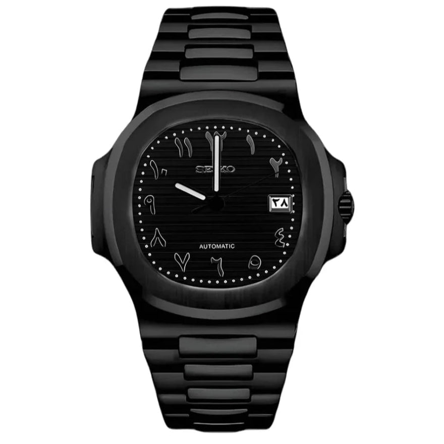 Nautilus Mod – NH35 Seiko Automatic (Abstract Marker Edition) - WATCHBRICK
