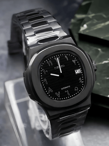 Nautilus Mod – NH35 Seiko Automatic (Abstract Marker Edition) - WATCHBRICK