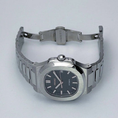 Nautilus Mod – NH35 Seiko Automatic (Black Dial Edition) - WATCHBRICK
