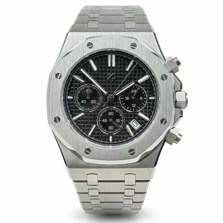 OCTOMOD | Steel Black Chronograph VK63 - WATCH MODS