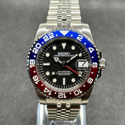 Pepsi GMT – Seiko NH34 Dual - Time Mod - WATCHBRICK