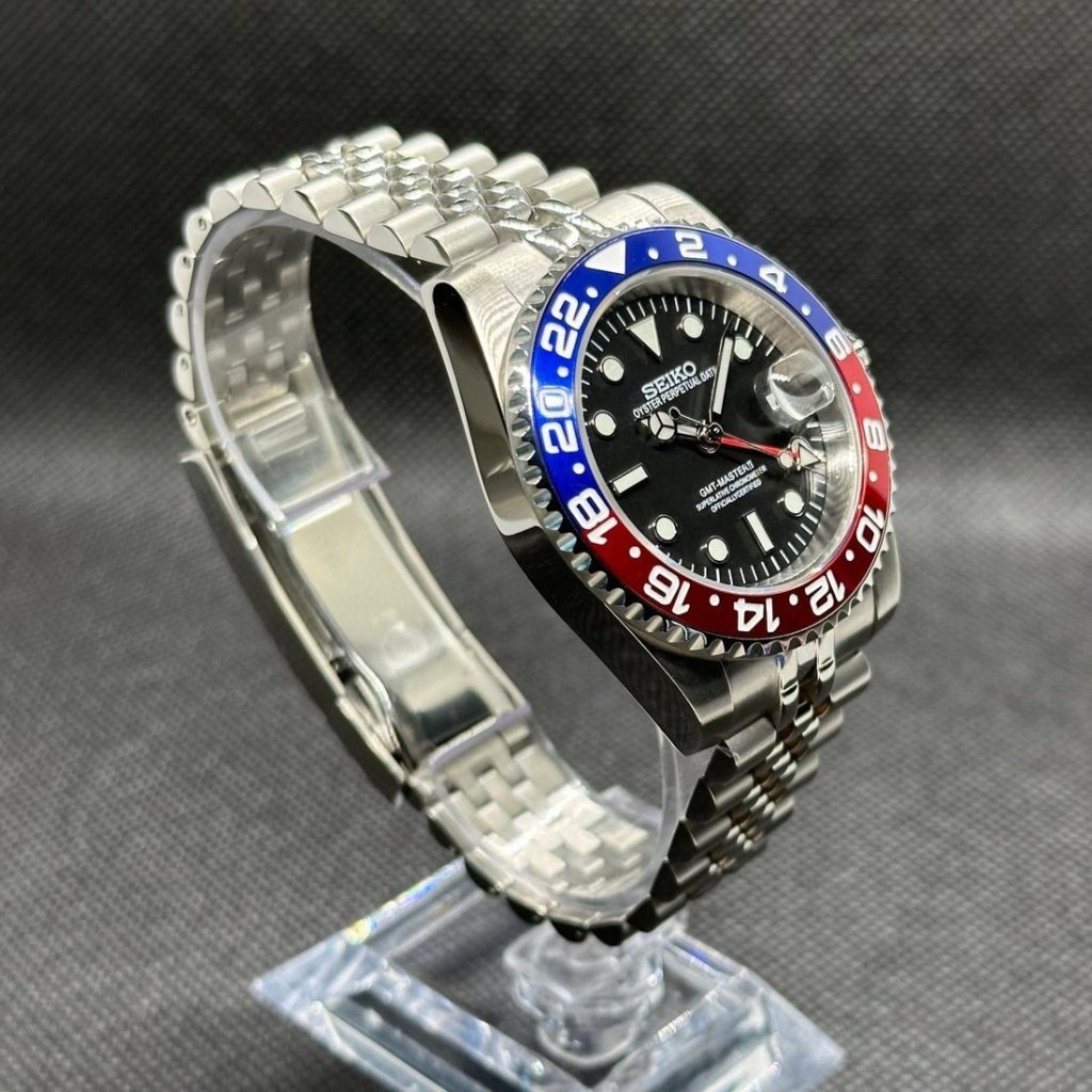 Pepsi GMT – Seiko NH34 Dual - Time Mod - WATCHBRICK