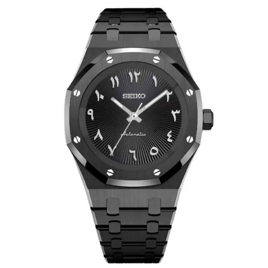 SEIKOAK | Black Arabic Dial – NH35 Automatic - WATCHBRICK