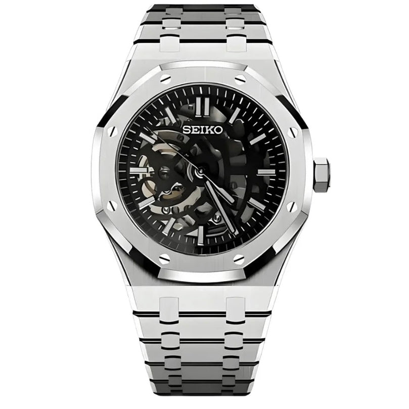 SEIKOAK | Silver Skeleton Dial – NH72 Automatic - WATCHBRICK