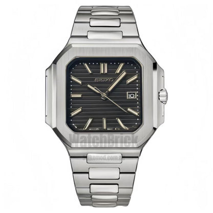 SEIKOCUB | Black Stripe Dial "Black Grid" - WATCHBRICK