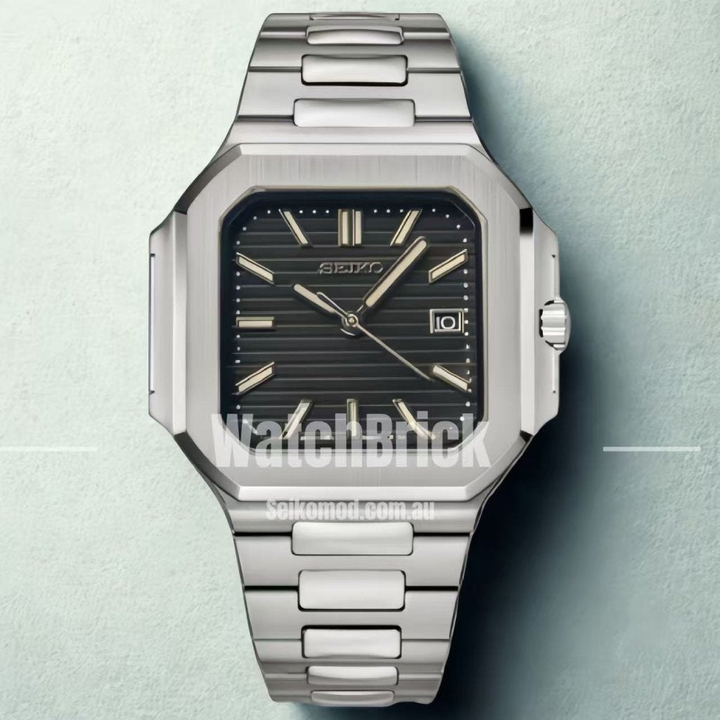 SEIKOCUB | Black Stripe Dial "Black Grid" - WATCHBRICK