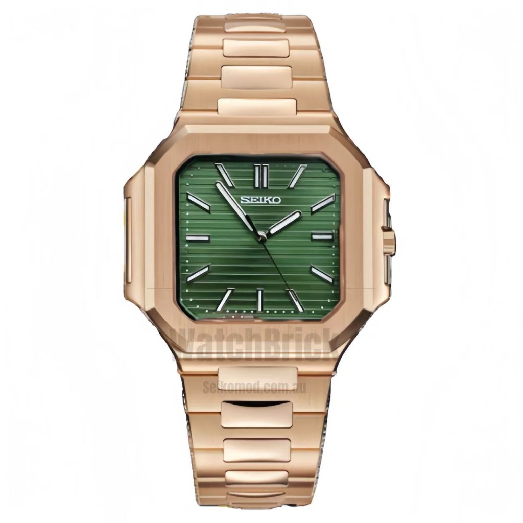 SEIKOCUB | Rose Gold "Green Brick" - WATCHBRICK