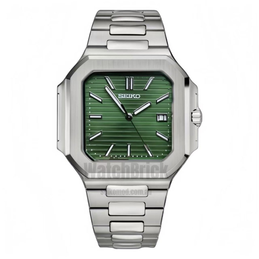 SEIKOCUB | Silver "Green Steel" - WATCHBRICK