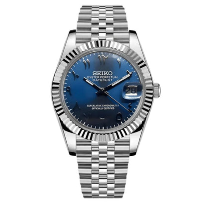 SEIKOJUST | Arab Dial Blue (36 / 39mm) - WATCHBRICK